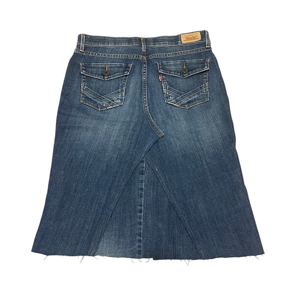 Levi’s Denim Midi Skirt – Perfect Waist / 525 Bootcut - Size 8 - Picture 1 of 8